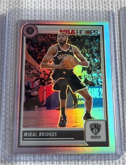 2023-24 Panini NBA Hoops Premium Stock #180 Mikal Bridges — front