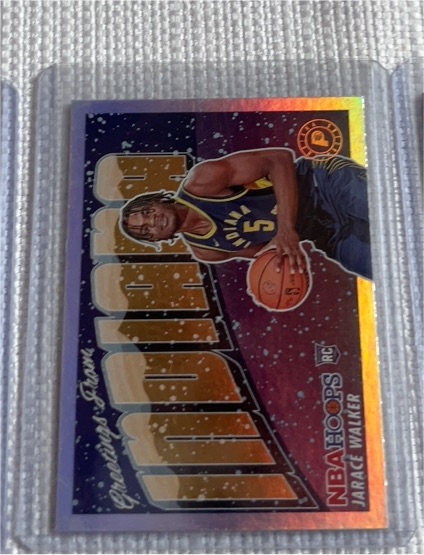 2023-24 Panini NBA Hoops #12 Jarace Walker Rookie Greetings Holo — front