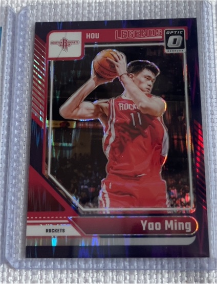 2024-25 Donruss Optic #226 Yao Ming Legends Purple Shock Prizm — front
