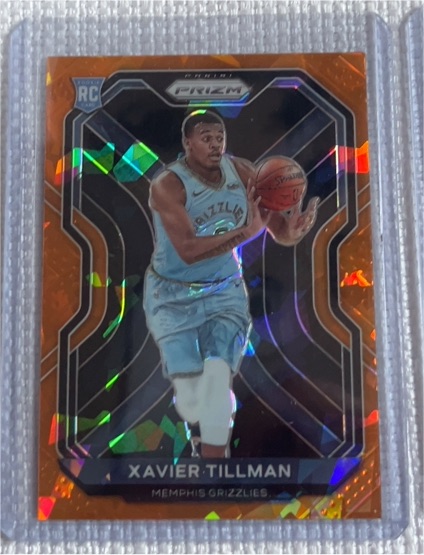 2020-21 Panini Prizm #299 Xavier Tillman Orange Ice Prizms Rookie — front