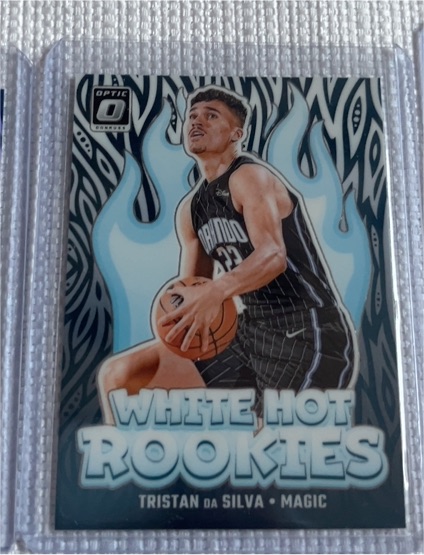 2024-25 Panini Donruss Optic #7 Tristan Da Silva White Hot Rookies — front