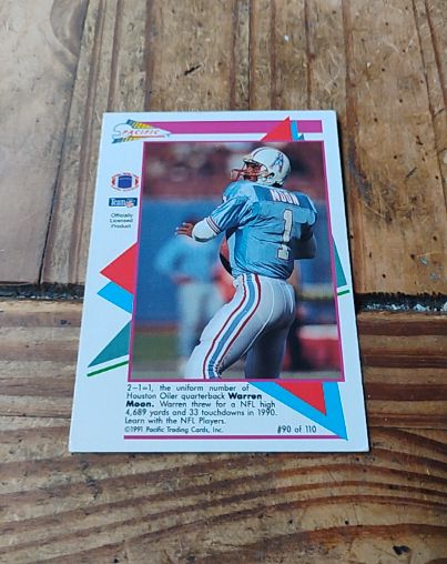 1991 Pacific Flash Cards #90 Warren Moon — front