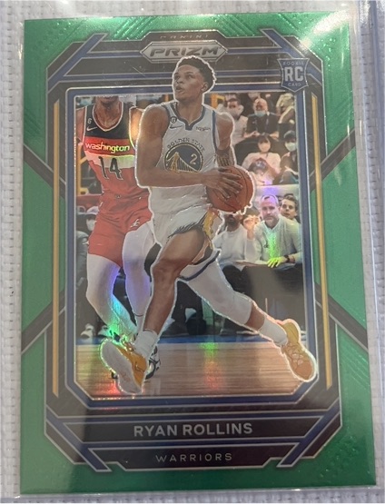 2022-23 Panini Prizm #229 Ryan Rollins Green Prizm Rookie Card — front