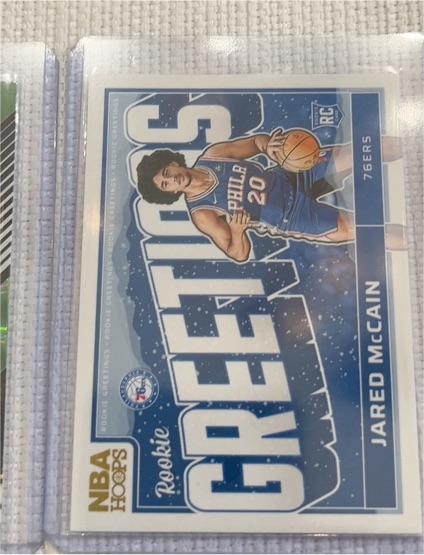 2024-25 Panini NBA Hoops #9 Jared McCain Rookie Greetings — front