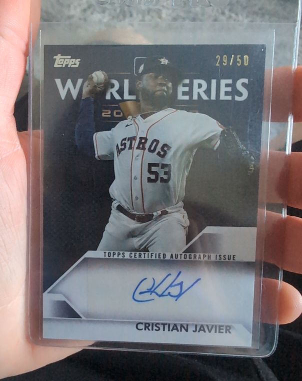 2022 Topps Now World Series #WS-6A Cristian Javier — front