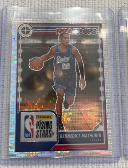 2023-24 Panini NBA Hoops Premium Stock #286 Bennedict Mathurin Rising Stars Ice Prizm — front