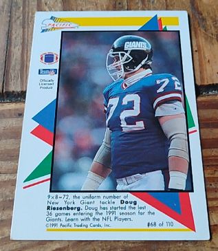 1991 Pacific Flash Cards #68 Doug Riesenberg — front