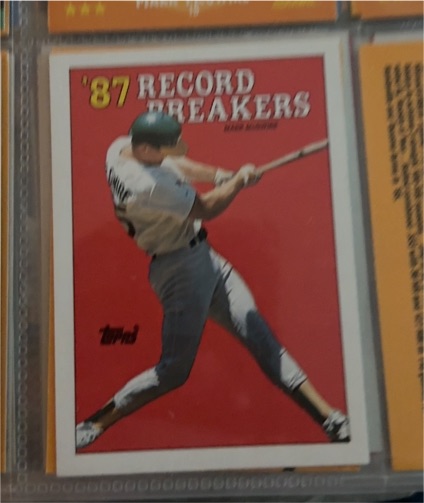 1988 Topps #3 Mark McGwire '87 Record Breakers — front