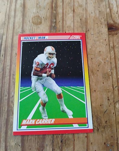 1990 Score #558 Mark Carrier Rocket Man Tampa Bay Buccaneers — front