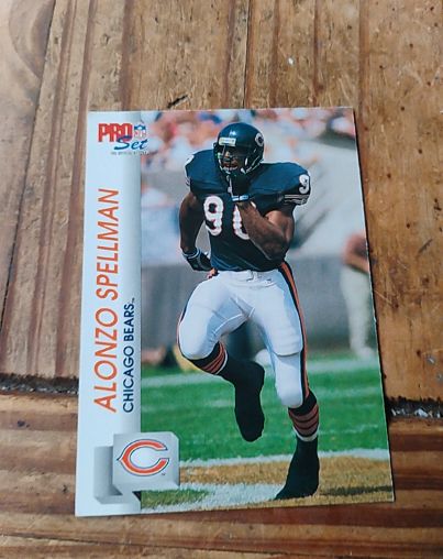 1992 Pro Set #453 Alonzo Spellman — front