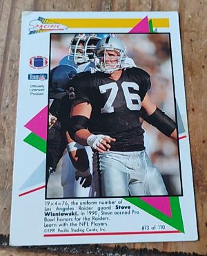 1991 Pacific Flash Cards #13 Steve Wisniewski — front
