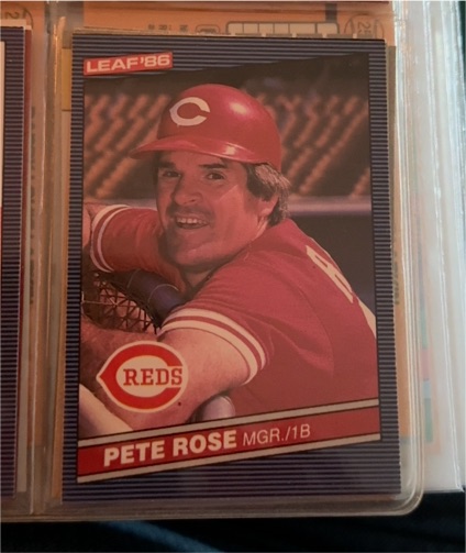 1986 Leaf #53 Pete Rose Cincinnati Reds — front