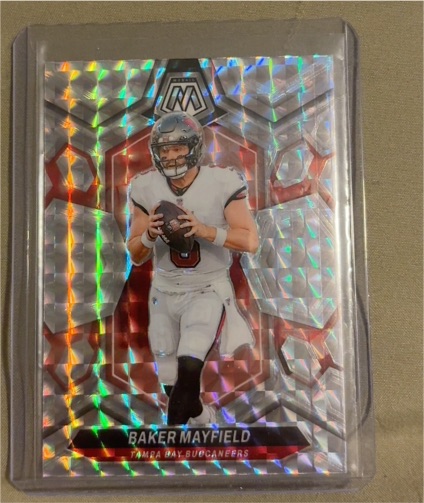2024 Panini Mosaic #204 Baker Mayfield Silver Prizm — front