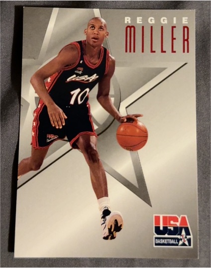 1996 Skybox Texaco USA Basketball #5 Reggie Miller — front