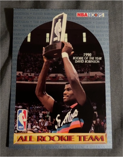 1990 NBA Hoops #NNO David Robinson All Rookie Team — front