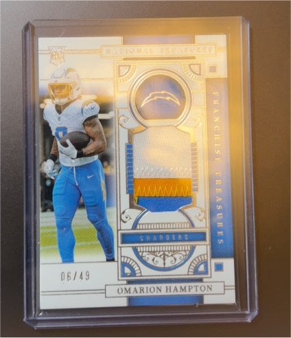 2025 Panini National Treasures #TP-OHN Omarion Hampton — front