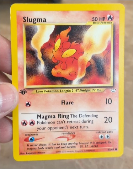 2000 Pokémon Neo Revelation #53 Slugma — front