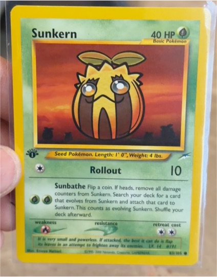 2001 Neo Destiny #83 Sunkern — front