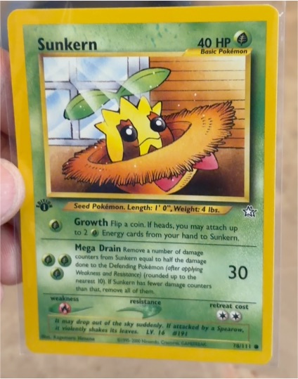 2000 Pokémon Neo Genesis #78 Sunkern — front