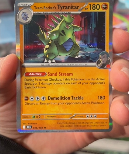 2023 Pokemon Scarlet & Violet SV10: Destined Rivals #096 Team Rocket's Tyranitar — front