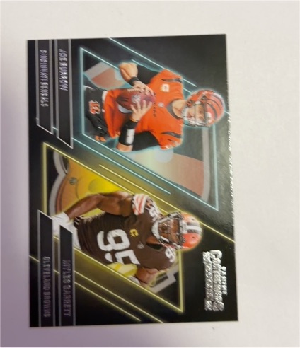 2022 Panini Contenders #CS-BG Joe Burrow / Myles Garrett Contenders Series — front