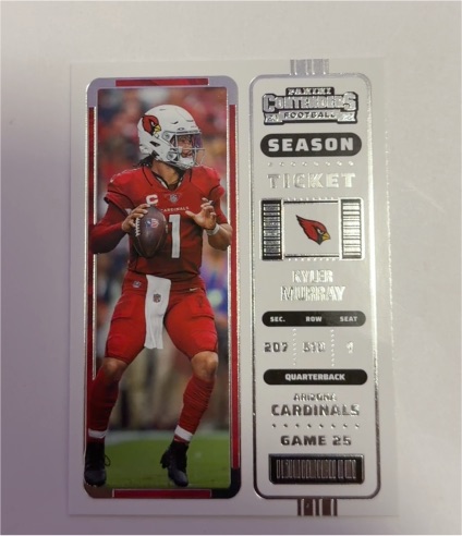 2022 Panini Contenders Season Ticket #1 Kyler Murray Arizona Cardinals — front