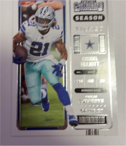 2022 Panini Contenders Season Ticket #28 Ezekiel Elliott — front