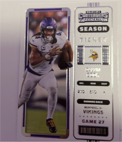 2022 Panini Contenders Season Ticket #56 Dalvin Cook — front