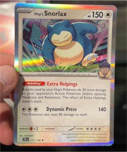 2022 Pokemon TCG Sv09: Journey Together #117 Hop's Snorlax — front