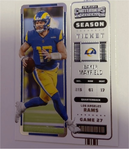 2022 Panini Contenders Season Ticket #14 Baker Mayfield — front
