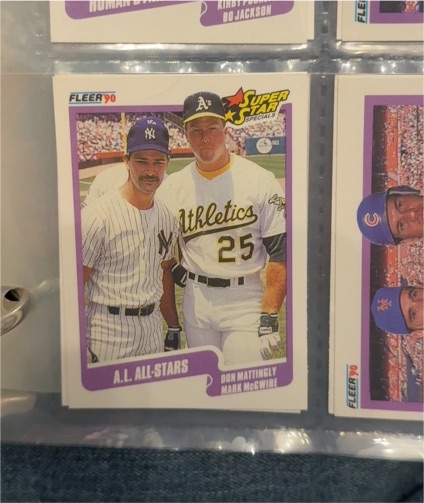 1990 Fleer #638 Don Mattingly Mark McGwire — front
