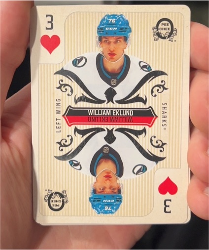 2024-25 O-Pee-Chee Playing Cards #3HEARTS William Eklund — front
