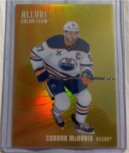 2025-26 Upper Deck Allure #CF-30 Connor McDavid Color Flow Red-Orange — front