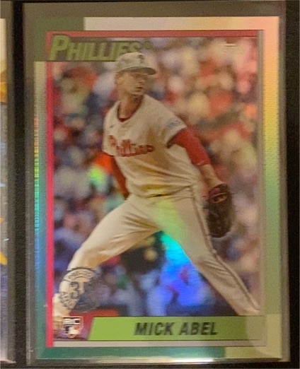 2025 Topps Update #U90-25 Mick Abel RC 1990 Foil Philadelphia Phillies — front