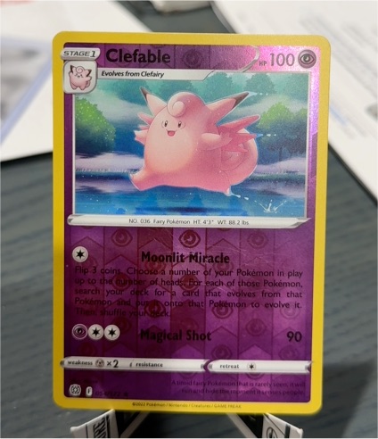 2022 Pokémon Brilliant Stars #54 Clefable — front
