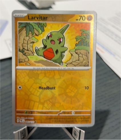 2022 Pokémon Scarlet & Violet Prismatic Evolutions #047 Larvitar — front