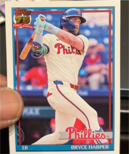 2026 Topps Series 1 1991 Bryce Harper Phillies #T91-60 — front