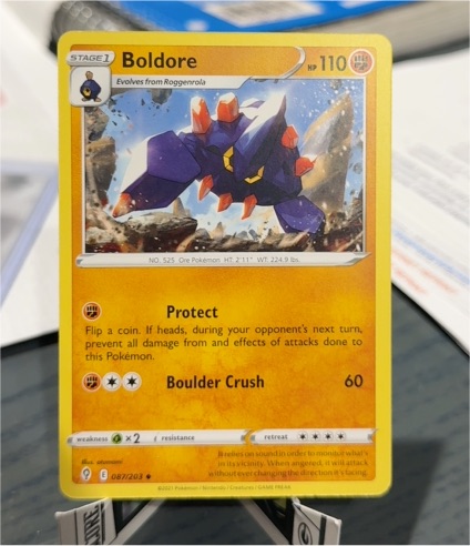 2021 Pokémon Evolving Skies #87 Boldore — front