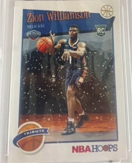2019-20 Panini NBA Hoops Tribute #296 Zion Williamson RC — front