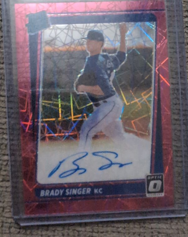 2021 Panini Donruss Optic #RRS-BS Brady Singer RC Auto — front