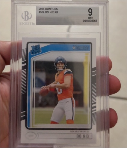 2024 Panini Donruss #369 Bo Nix Rated Rookie — front