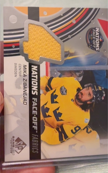 2025-26 Upper Deck SP Game Used 4 Nations Face-Off Fabrics #4N-MZ Mika Zibanejad — front