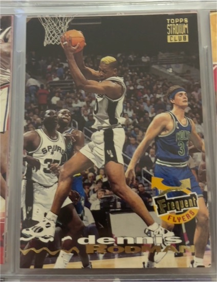 1993-94 Topps Stadium Club Frequent Flyers #183 Dennis Rodman — front