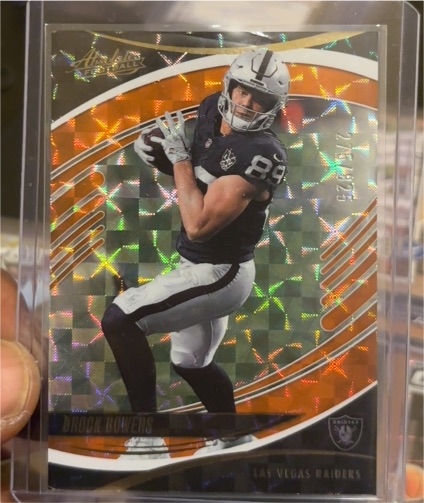 2025 Panini Absolute #17 Brock Bowers Orange Mosaic /825 — front