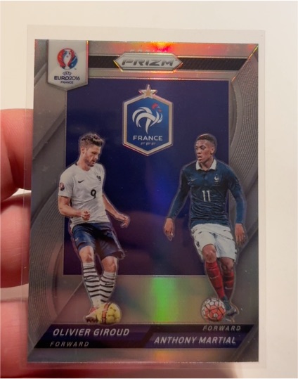 2016 Panini Prizm UEFA Euro #France Olivier Giroud & Anthony Martial — front