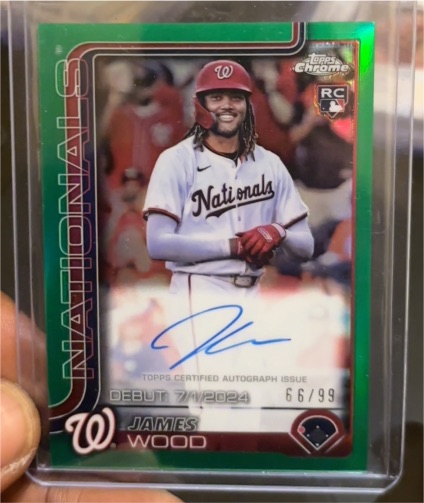 2025 Topps Chrome Rookie Debut Autographs #CRDA-JWO James Wood — front