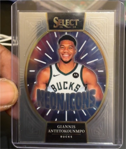 2024-25 Panini Select #16 Giannis Antetokounmpo Neon Icons — front