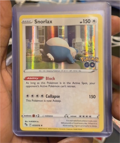 2022 Pokémon TCG #055 Snorlax Pokémon GO — front
