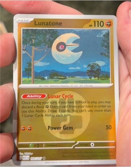 2023 Pokémon Ascended Heroes #105 Lunatone — front