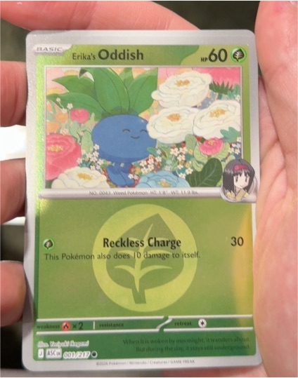 2023 Pokémon Ascended Heroes #001 Erika's Oddish — front